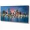 Designart - Coastal City Fantasy Night Scene in Oil Painting - Cityscapes Painting Print on Wrapped Canvas
